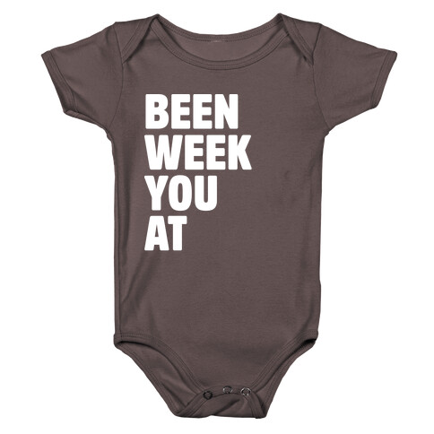 One Week Pair 2 White Print Baby One-Piece