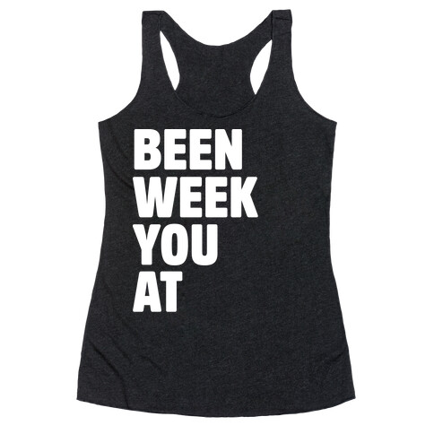 One Week Pair 2 White Print Racerback Tank Top