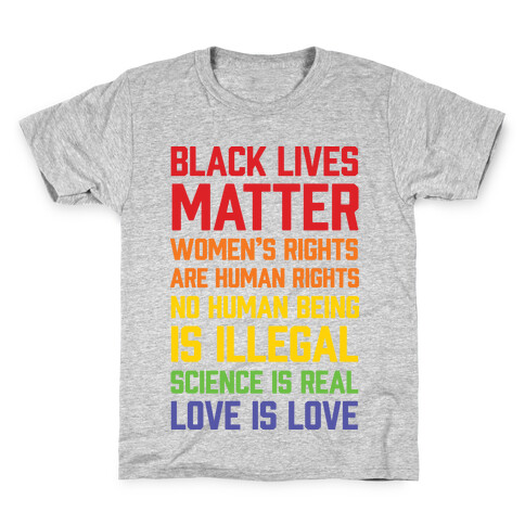 Black Lives Matter List Kids T-Shirt