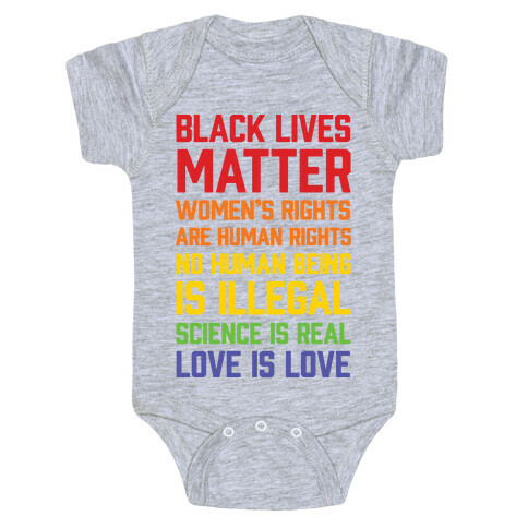 Black Lives Matter List Baby One-Piece