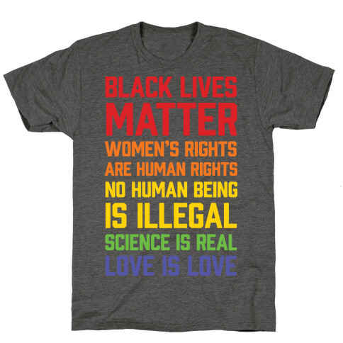 Black Lives Matter List T-Shirt