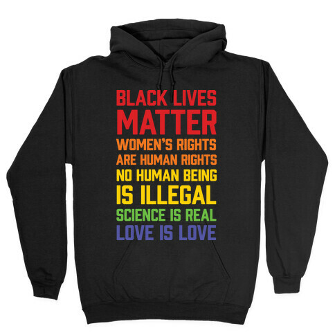 Black Lives Matter List Hooded Sweatshirt