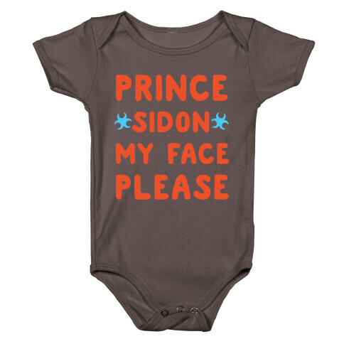 Prince Sidon My Face Please Parody White Print Baby One-Piece