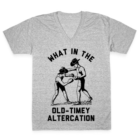 Old-Timey Altercation V-Neck Tee Shirt