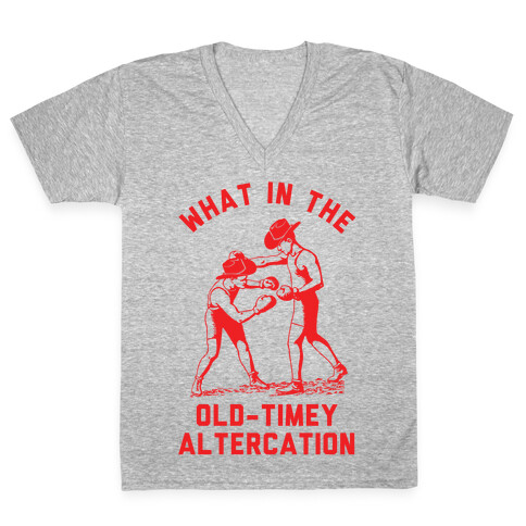 Old-Timey Altercation V-Neck Tee Shirt