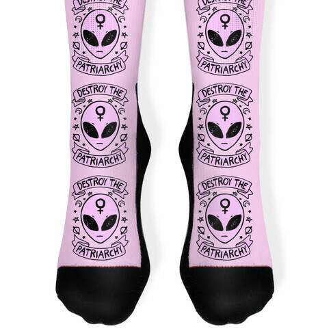 Destroy The Patriarchy Alien Sock