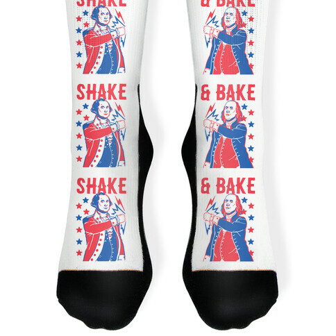 Shake & Bake: George Washington & Benjamin Franklin Sock