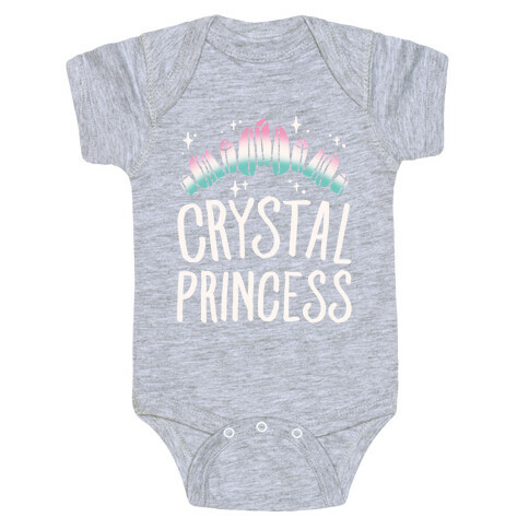 Crystal Princess White Print  Baby One-Piece