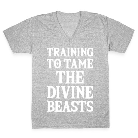 Training To Tame The Divine Beasts V-Neck Tee Shirt