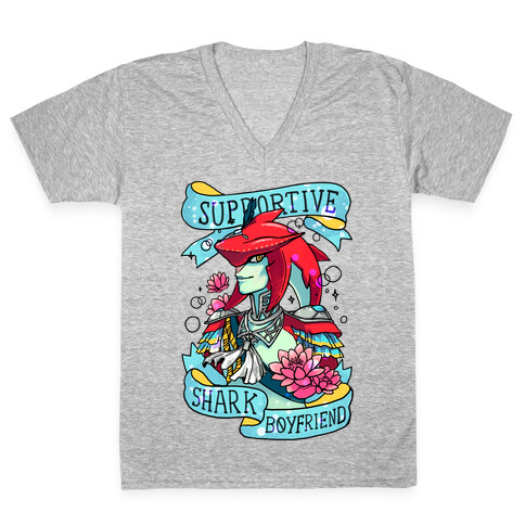 Prince Sidon: Supportive Shark Boyfriend V-Neck Tee Shirt