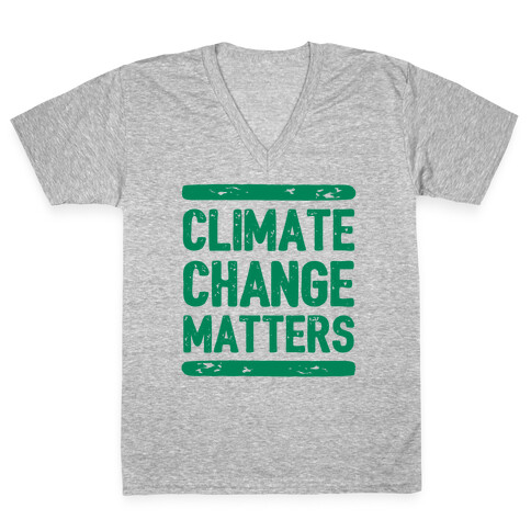 Climate Change Matters V-Neck Tee Shirt