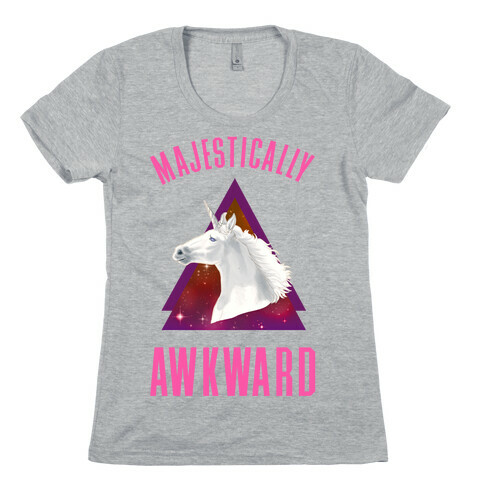 Majestically Awkward Unicorn Womens T-Shirt