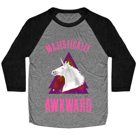 Majestically Awkward Unicorn Baseball Tee