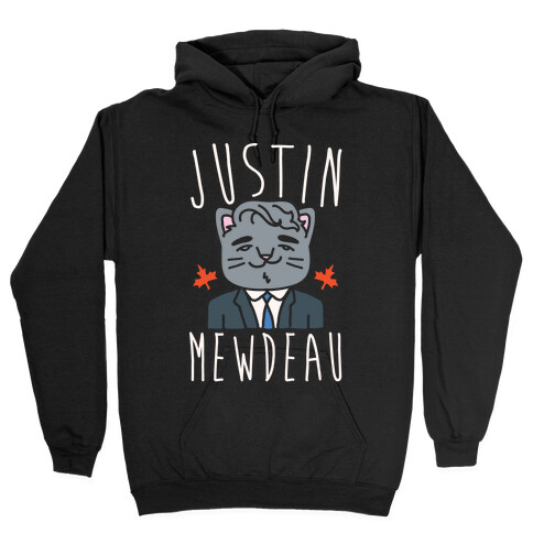 Justin Mewdeau White Print Hooded Sweatshirt