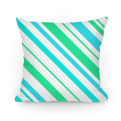 Teal Striped Pillow Pillow