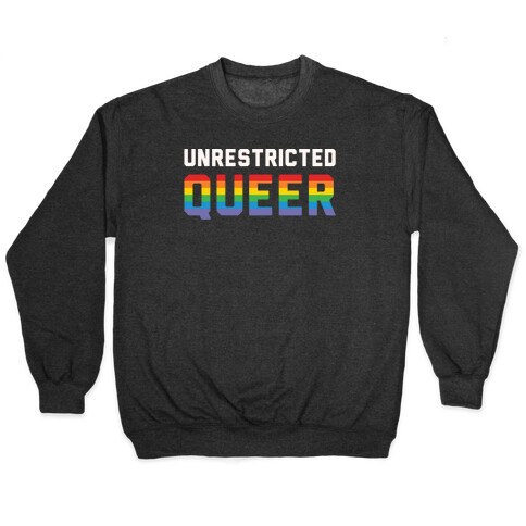 Unrestricted Queer White Print Pullover