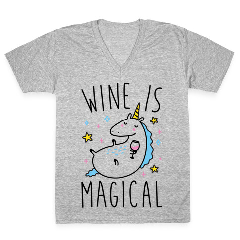 Wine Is Magical V-Neck Tee Shirt