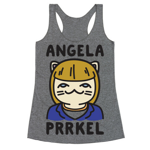 Angela Prrkel Parody Racerback Tank Top
