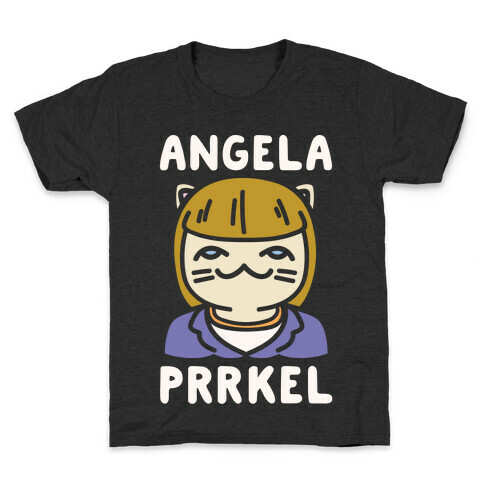 Angela Prrkel Parody White Print Kids T-Shirt