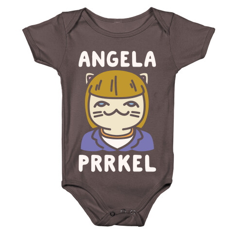 Angela Prrkel Parody White Print Baby One-Piece