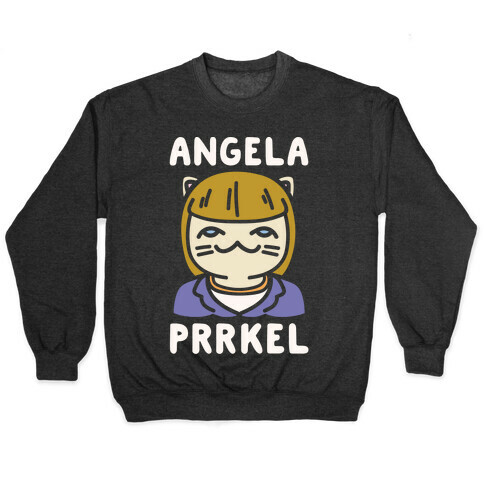 Angela Prrkel Parody White Print Pullover
