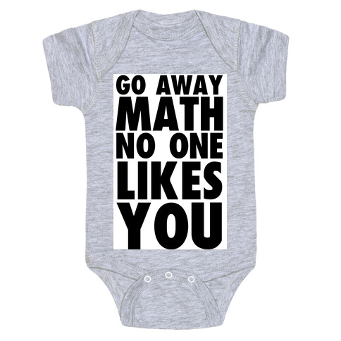 Go Away Math Baby One-Piece