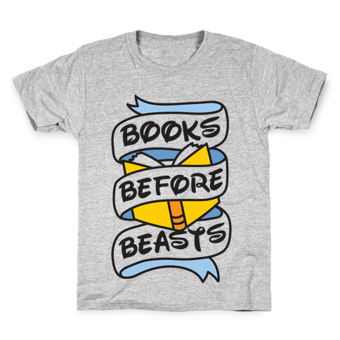 Books Before Beasts Kids T-Shirt