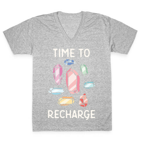Time To Recharge V-Neck Tee Shirt