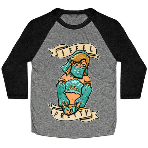 I Feel Pretty Gerudo Parody White Print Baseball Tee