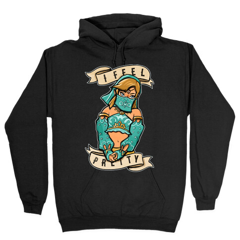 I Feel Pretty Gerudo Parody White Print Hooded Sweatshirt