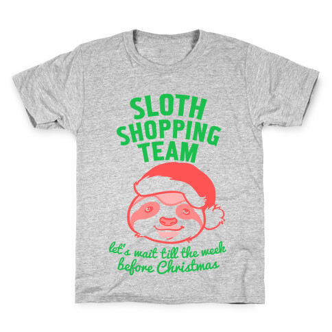 Sloth Shopping Team Kids T-Shirt