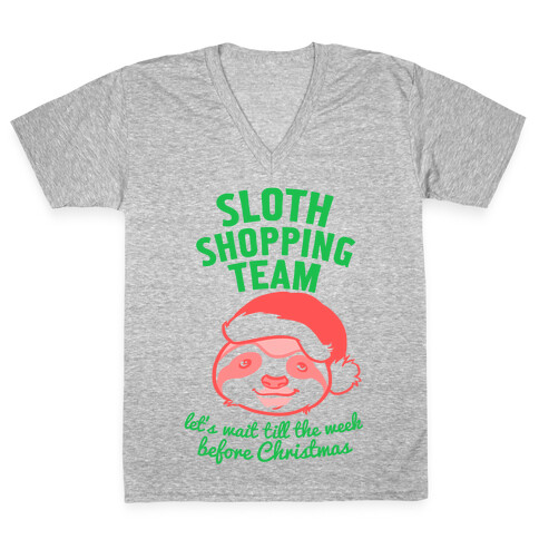 Sloth Shopping Team V-Neck Tee Shirt