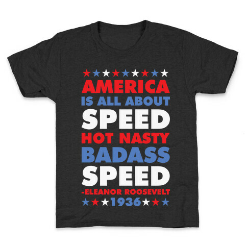 America is All About Speed Kids T-Shirt