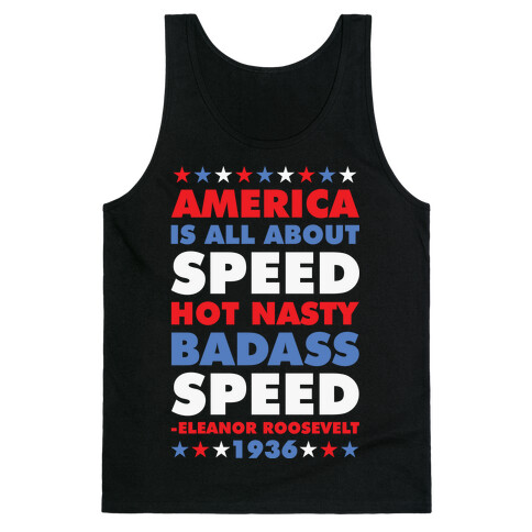 America is All About Speed Tank Top