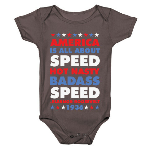 America is All About Speed Baby One-Piece