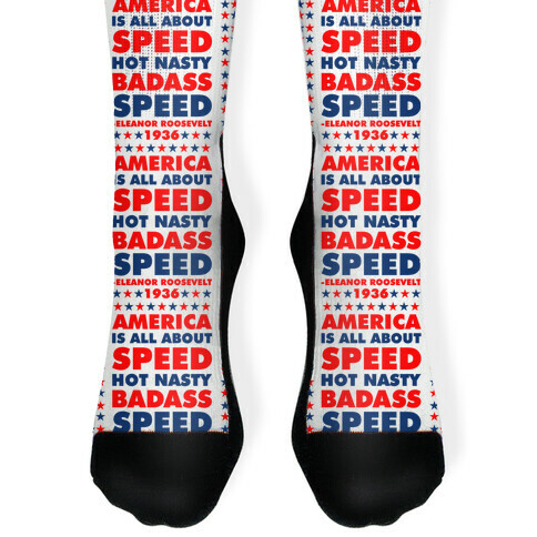 America is All About Speed Sock