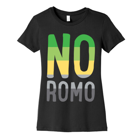 No Romo White Print Womens T-Shirt