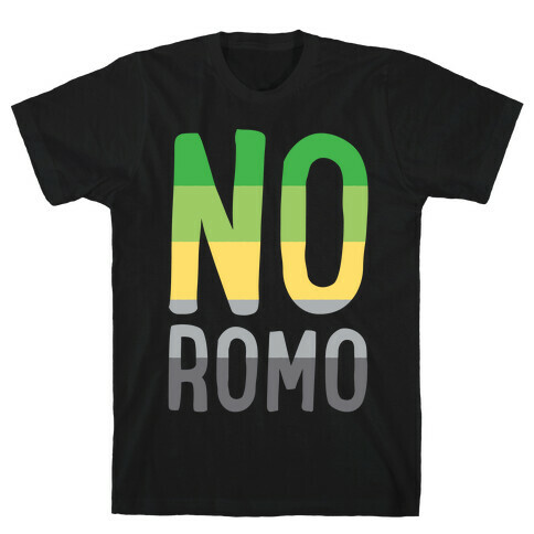 No Romo White Print T-Shirt