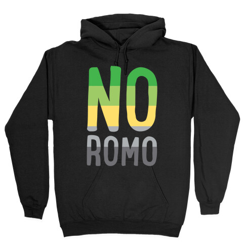 No Romo White Print Hooded Sweatshirt