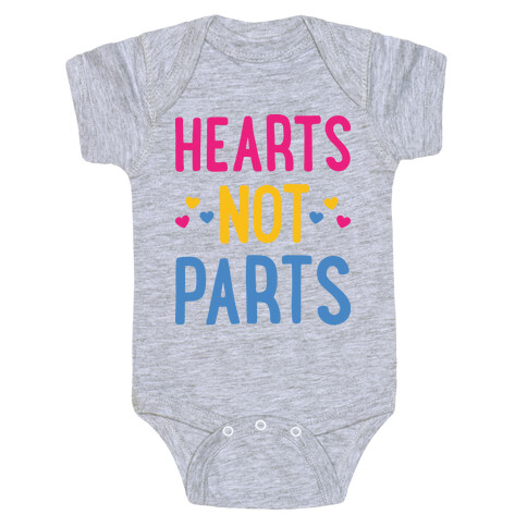 Hearts Not Parts (Pansexual) Baby One-Piece