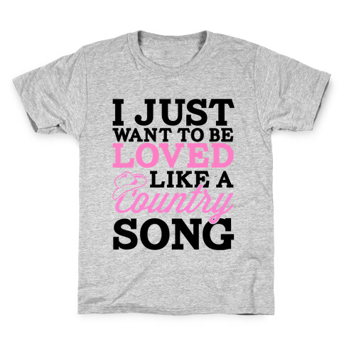 Country Song Love Kids T-Shirt
