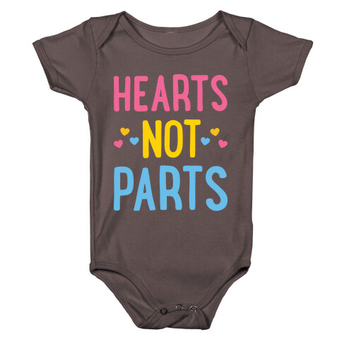 Hearts Not Parts (Pansexual) Baby One-Piece