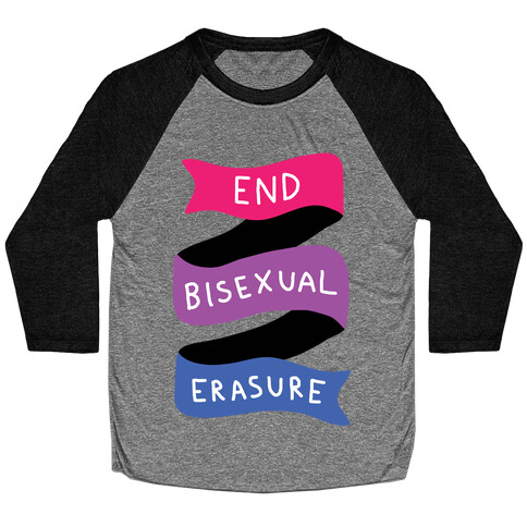 End Bisexual Erasure Baseball Tee