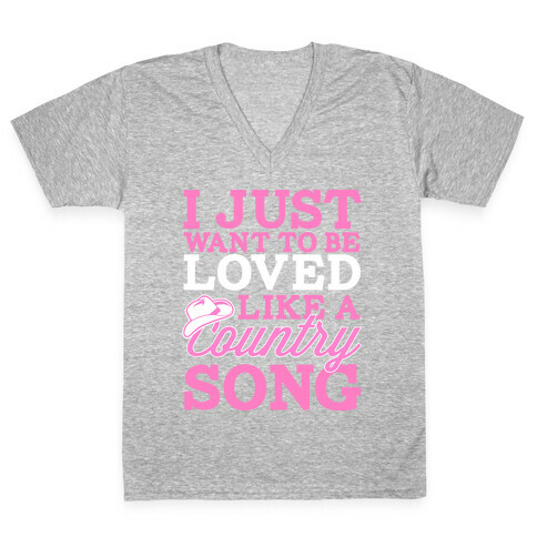 Country Song Love V-Neck Tee Shirt