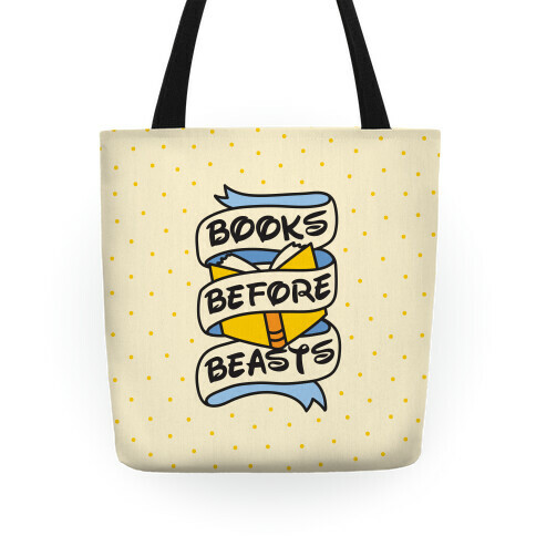 Books Before Beasts Tote