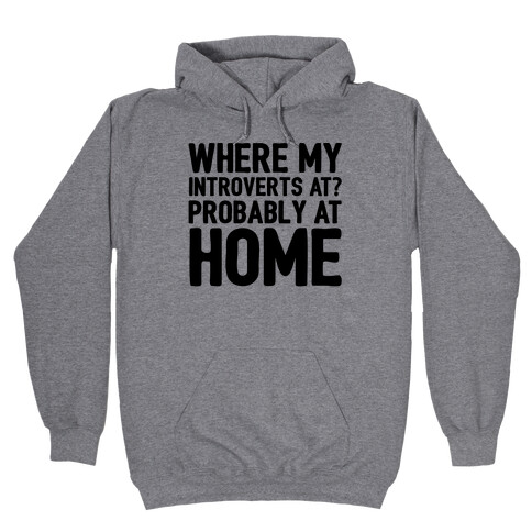 Where My Introverts At Hooded Sweatshirt