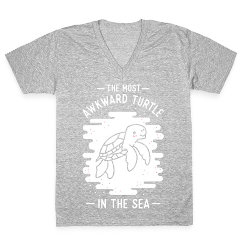 The Most Awkward Turtle In The Sea V-Neck Tee Shirt