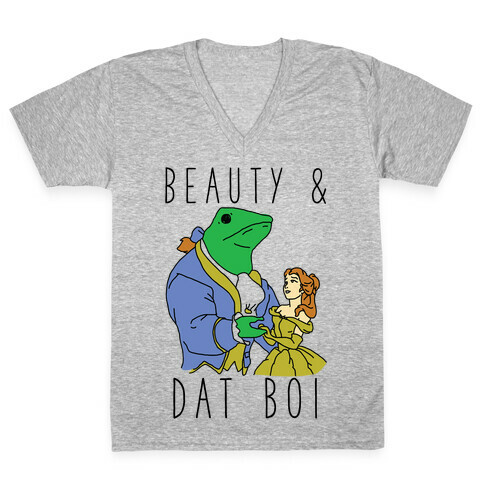 Beauty And Dat Boi V-Neck Tee Shirt