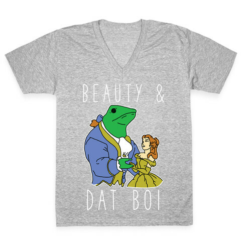 Beauty And Dat Boi V-Neck Tee Shirt