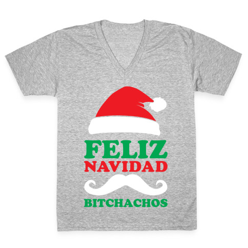 Feliz Navidad, Bitchachos V-Neck Tee Shirt